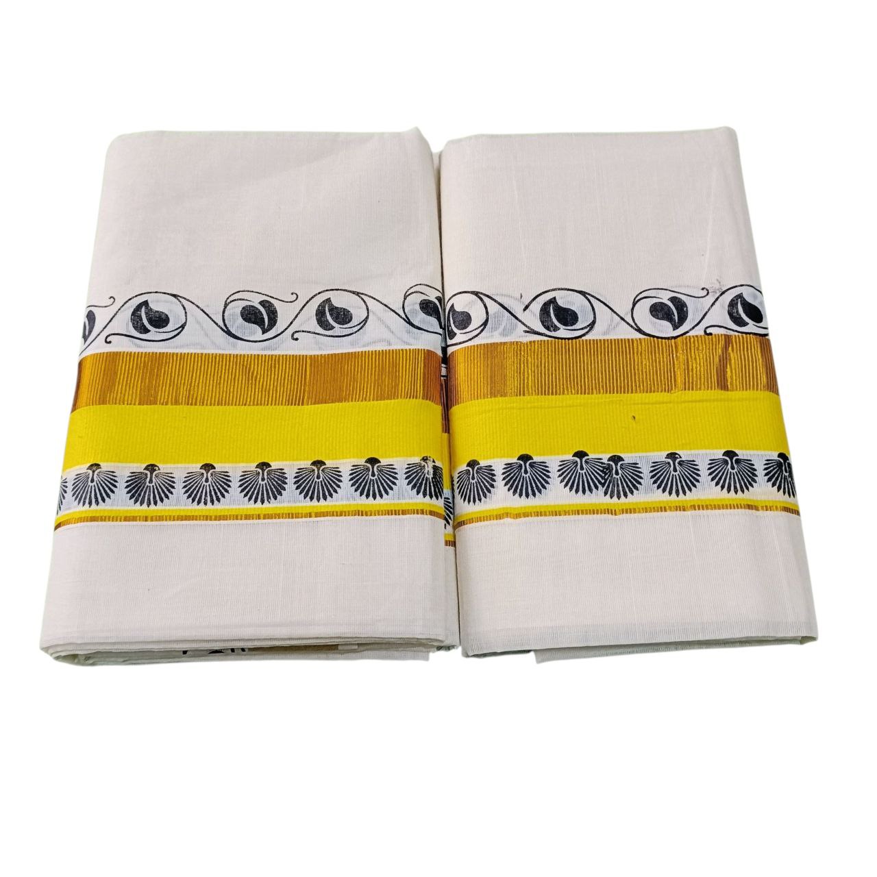 Kerala Traditional Kuthampully Cotton Setmundu