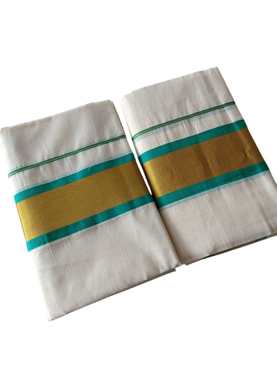 Womens Kerala Traditional Kuthampully Set Mundu with Printed Designs