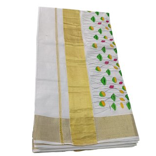 Womens Kerala Traditional Kuthampully Saree