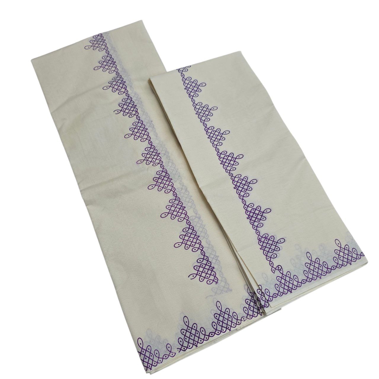 Kerala traditional Kuthampully cotton Set Mundu