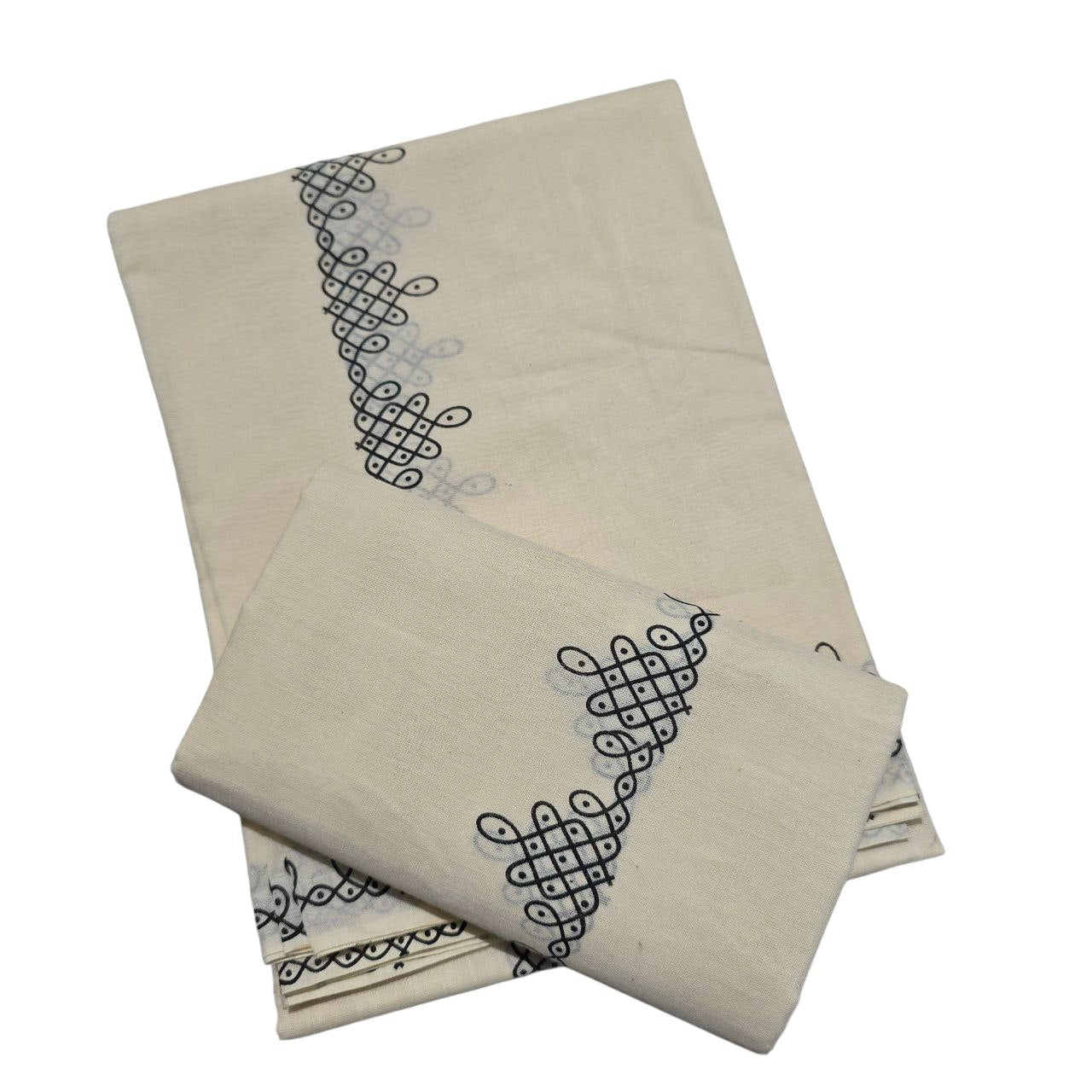 Kerala traditional Kuthampully cotton Set Mundu