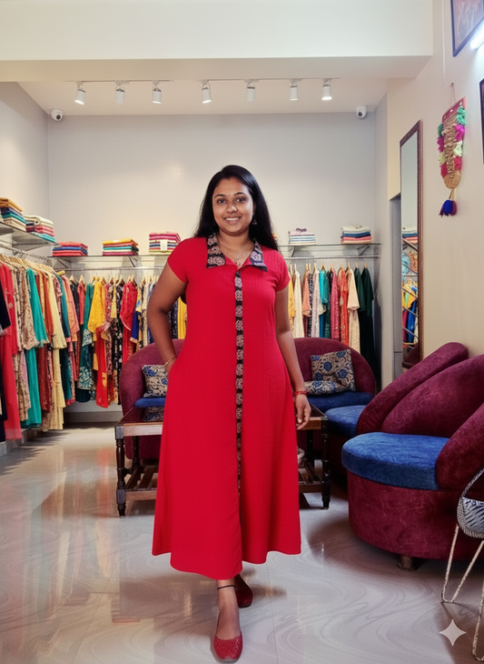 PURE GEORGETTE ALINE SHIRT MODEL KURTI [ MCAN13 ]