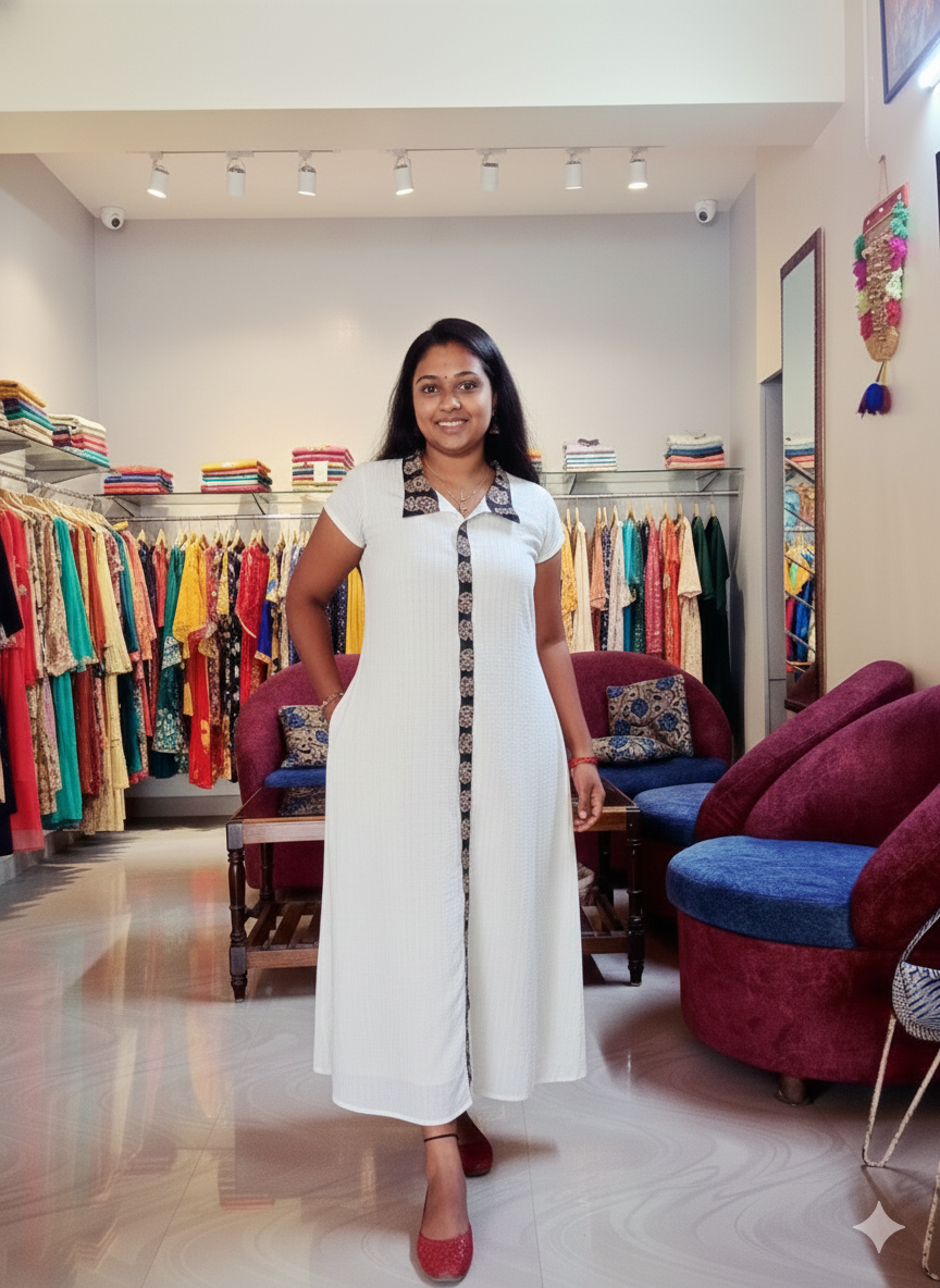 PURE GEORGETTE ALINE SHIRT MODEL KURTI [ MCAN13 ]