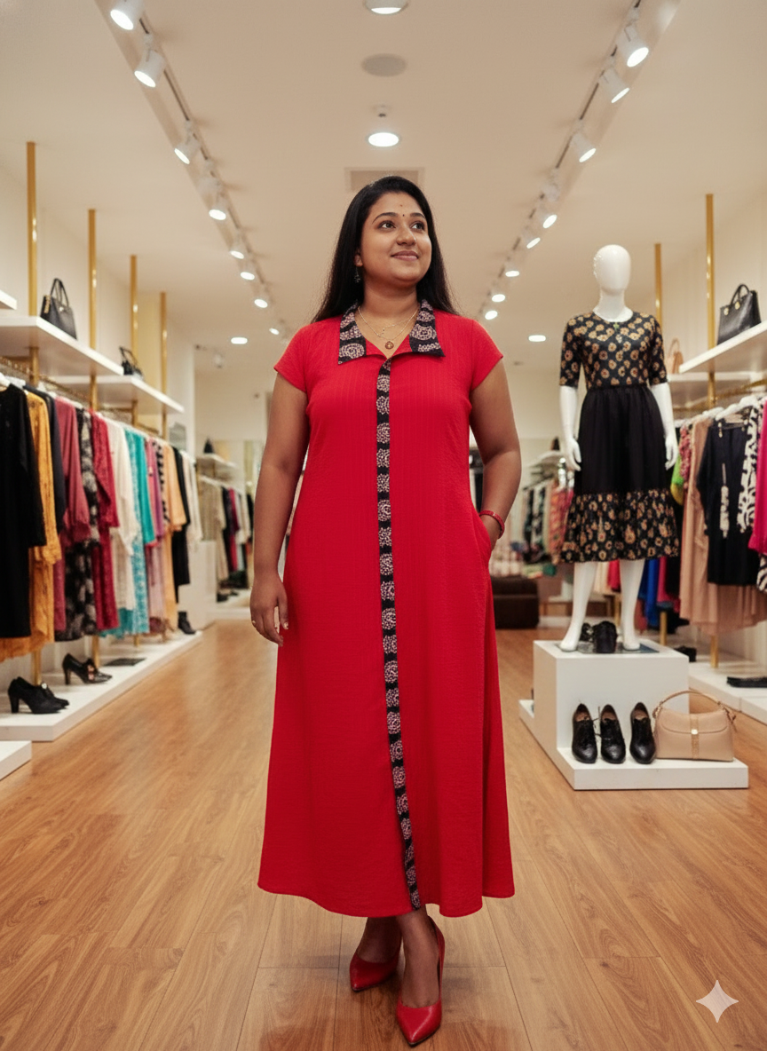 PURE GEORGETTE ALINE SHIRT MODEL KURTI [ MCAN13 ]