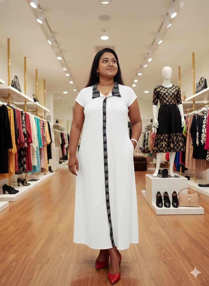 PURE GEORGETTE ALINE SHIRT MODEL KURTI [ MCAN13 ]