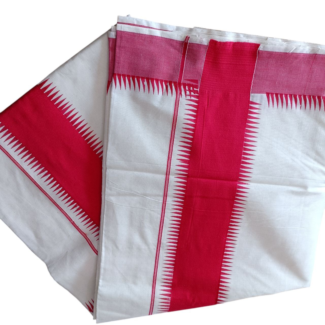 Womens Kerala Traditional Kuthampully Set Saree with Printed Designs