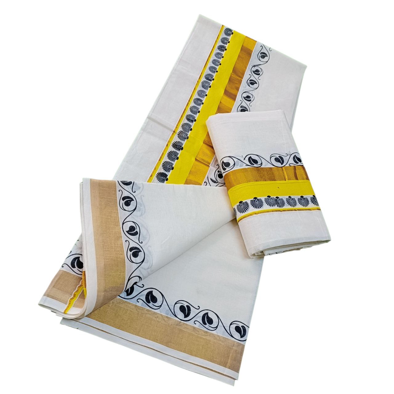 Kerala Traditional Kuthampully Cotton Setmundu