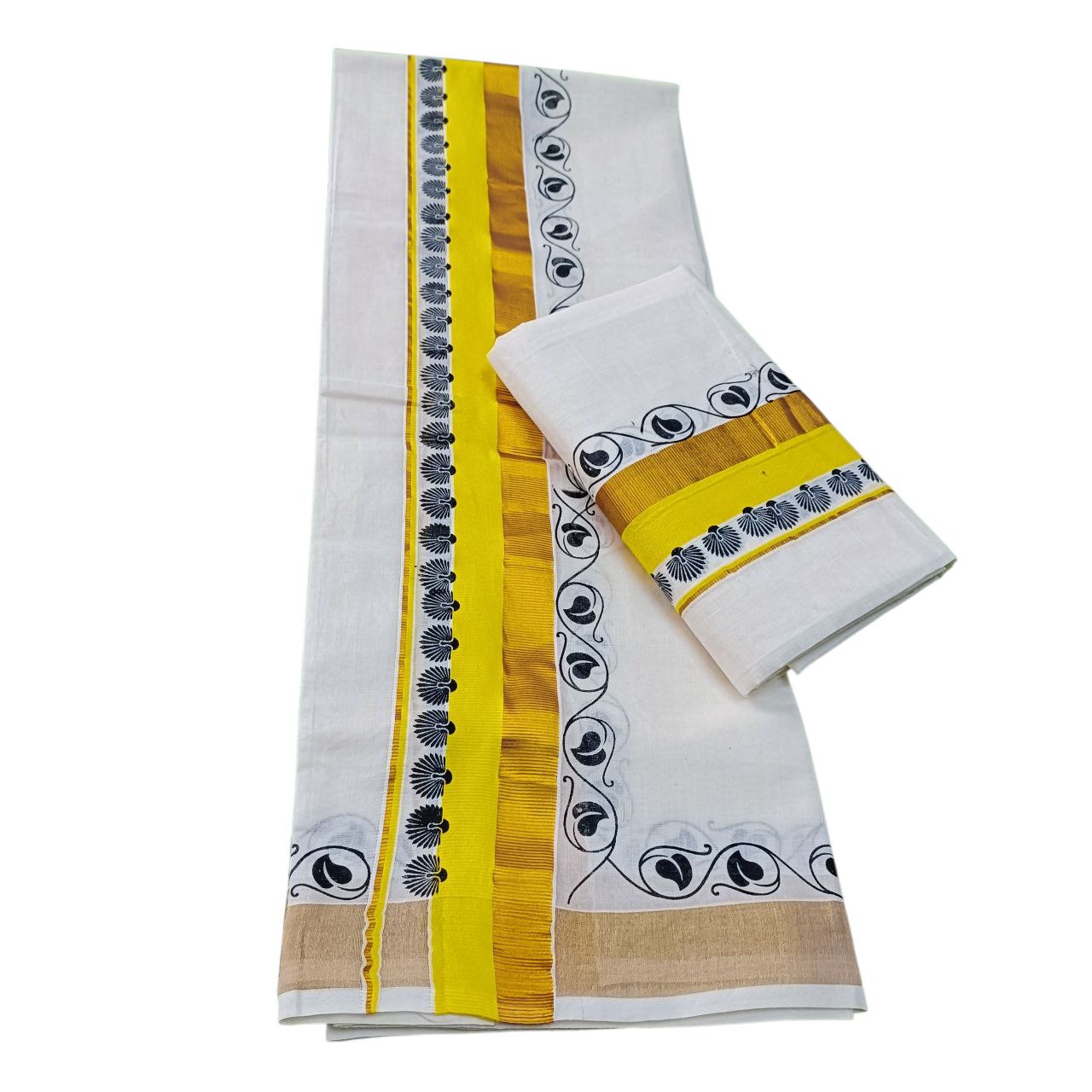 Kerala Traditional Kuthampully Cotton Setmundu