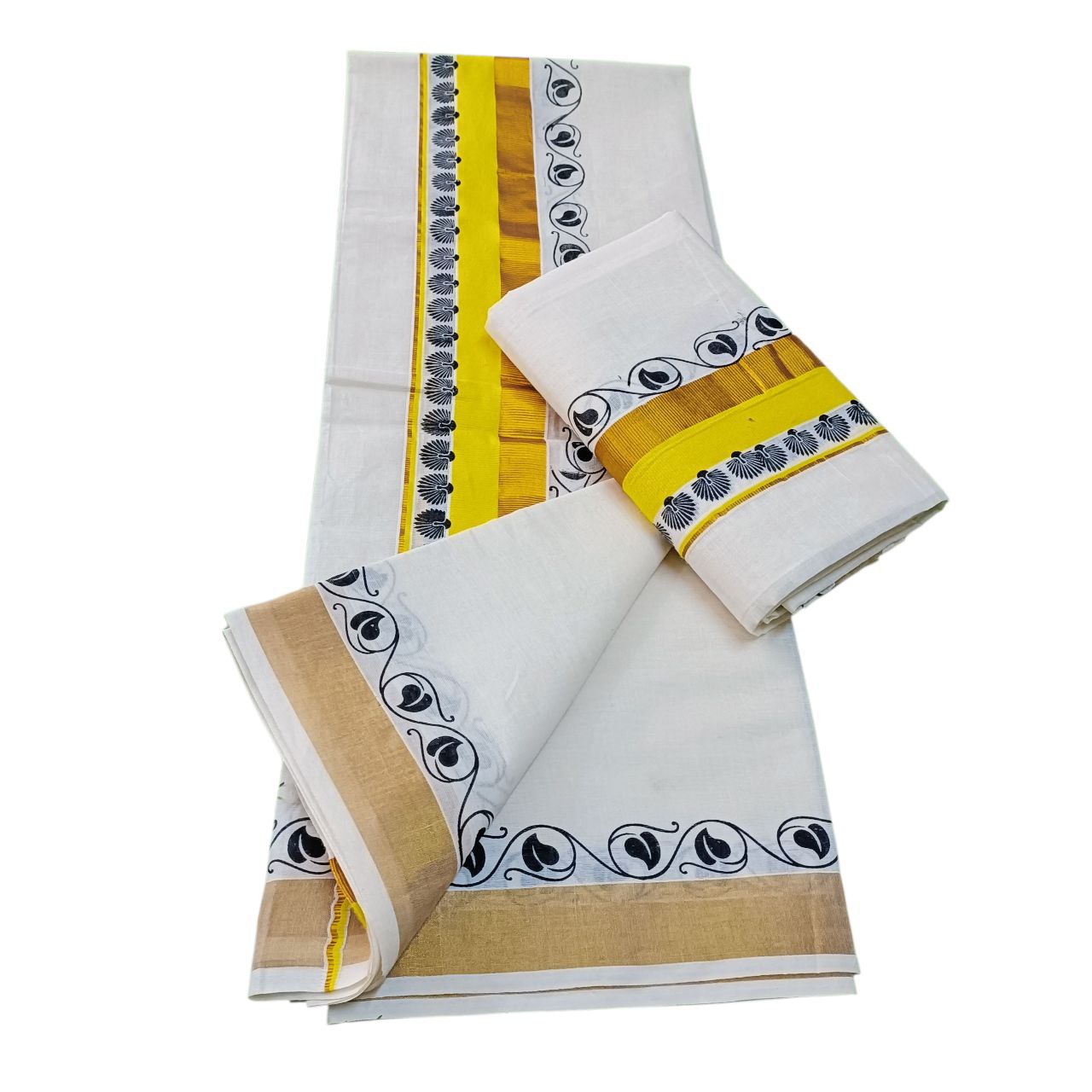 Kerala Traditional Kuthampully Cotton Setmundu