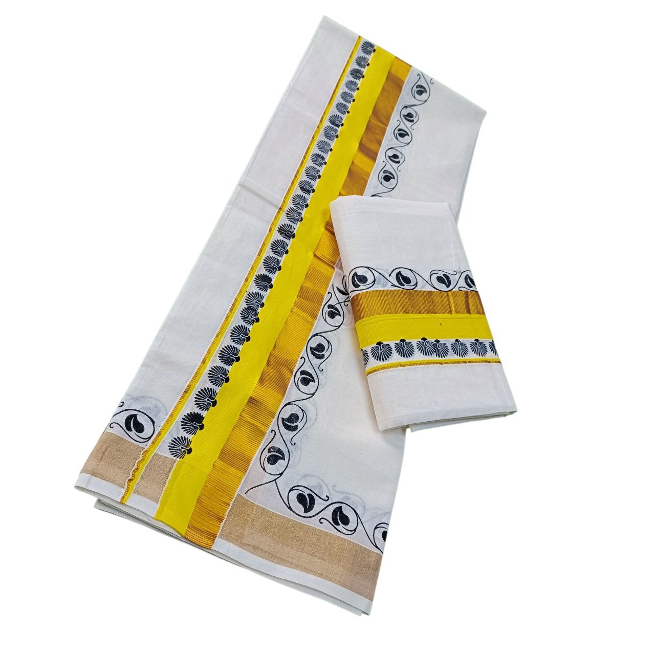 Kerala Traditional Kuthampully Cotton Setmundu