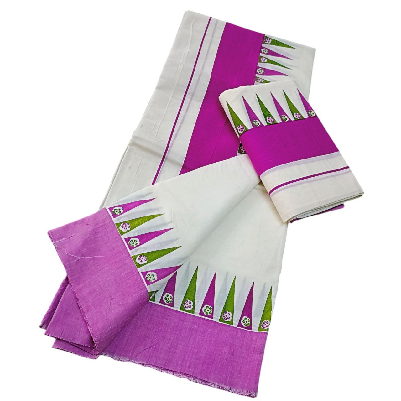 Womens Kerala Traditional Kuthampully Set mundu