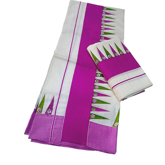 Womens Kerala Traditional Kuthampully Set mundu