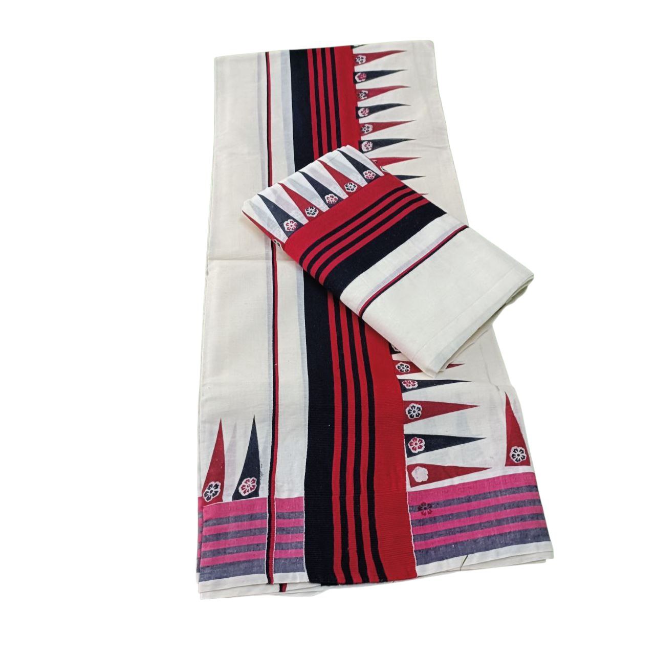 Kerala Traditional Kuthampully Cotton Setmundu