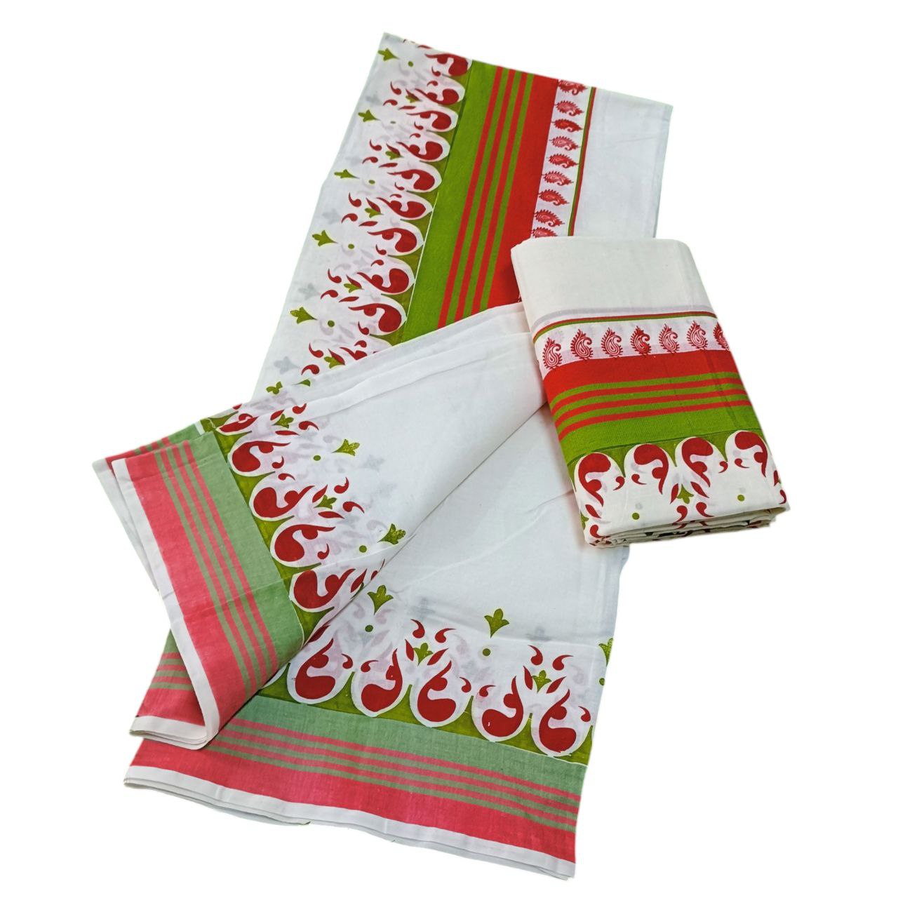 Womens Kerala Traditional Kuthampully Set mundu