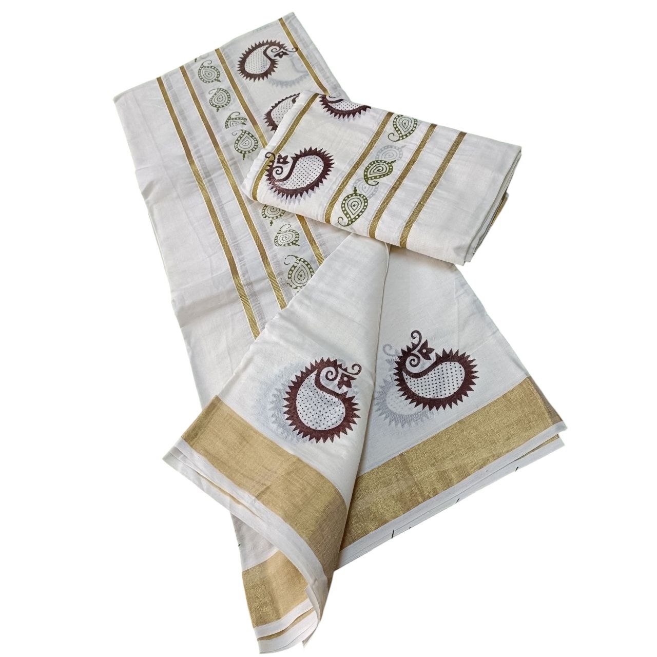 Womens Kerala Traditional Kuthampully Set mundu