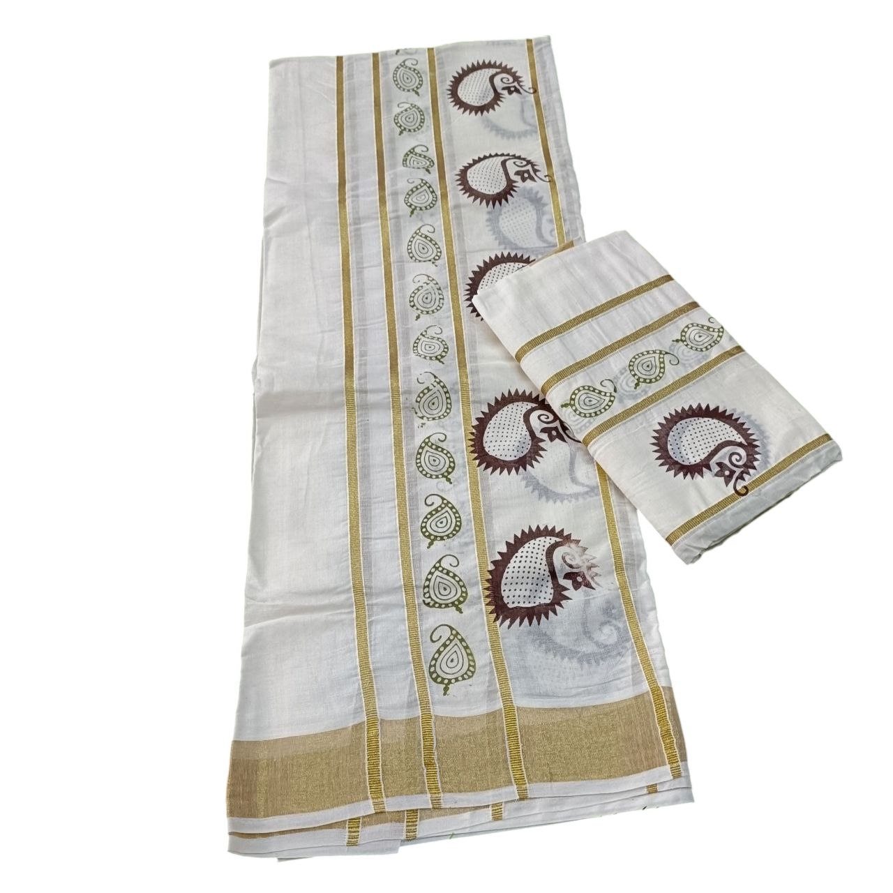Womens Kerala Traditional Kuthampully Set mundu