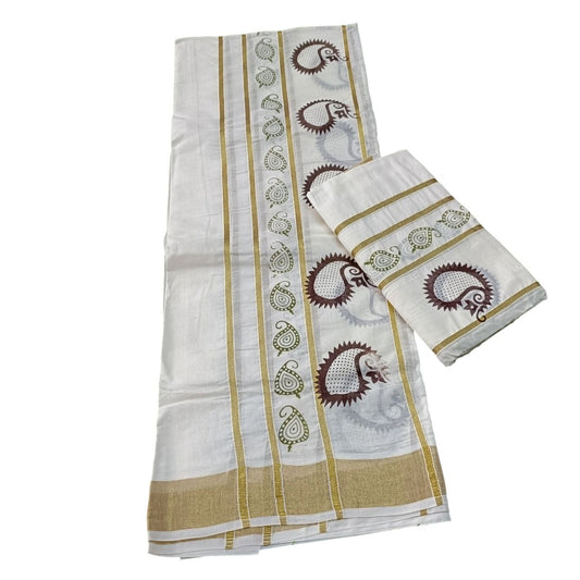 Womens Kerala Traditional Kuthampully Set mundu
