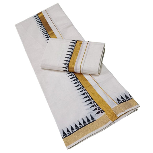 Womens Kerala Traditional Kuthampully Set mundu