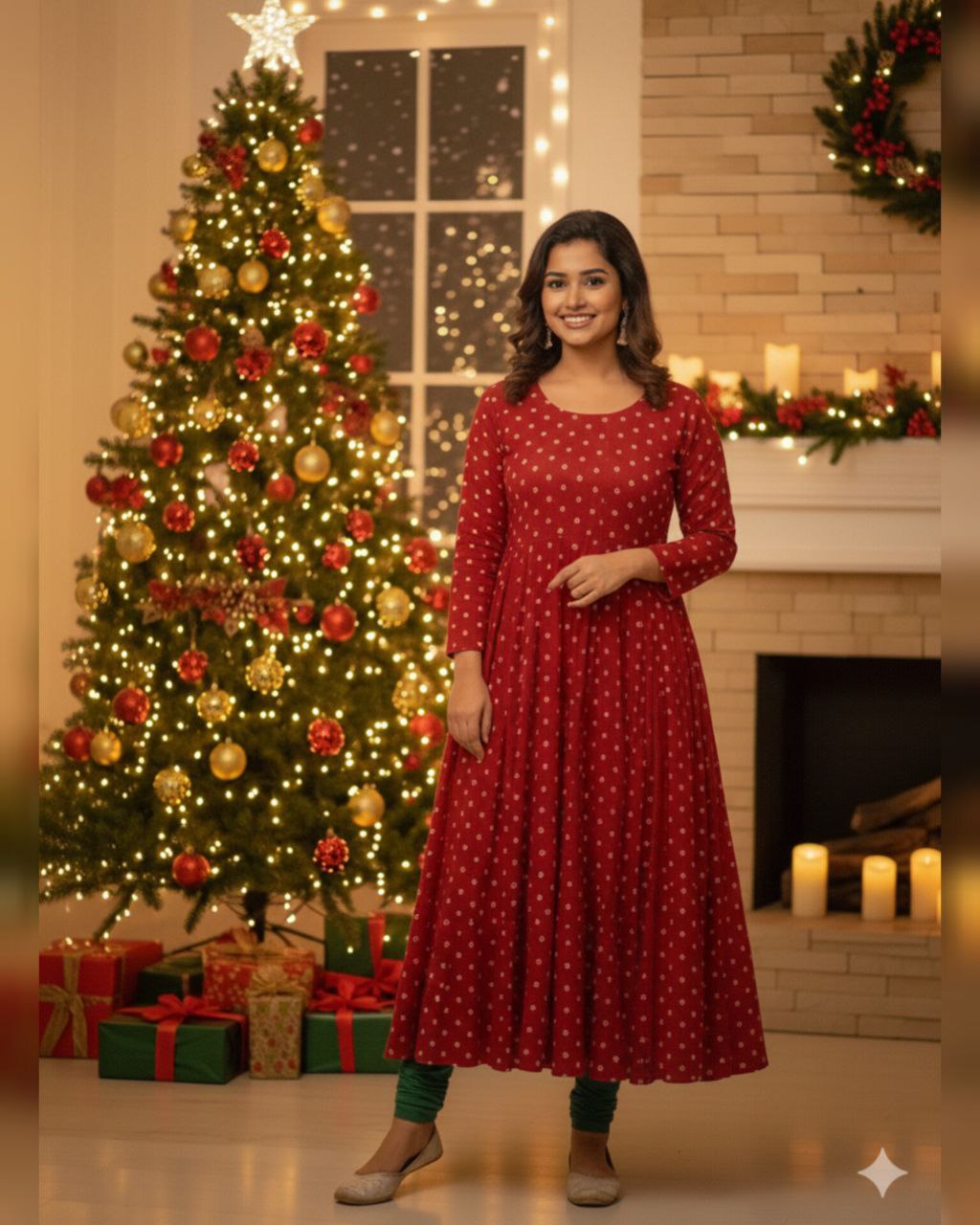 Banarasi Dyeable Chilly Red Anarkali  [MCAN03]