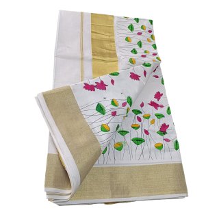 Womens Kerala Traditional Kuthampully Saree