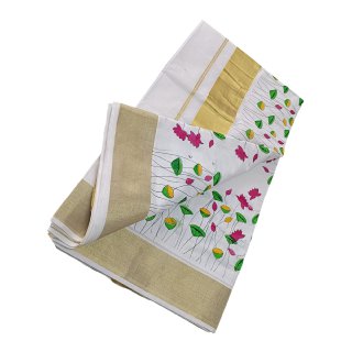 Womens Kerala Traditional Kuthampully Saree