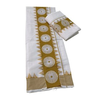 Womens Kerala Traditional Kuthampully Set mundu