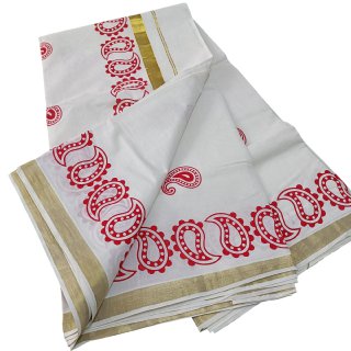 Womens Kerala Traditional Kuthampully Saree