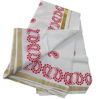 Womens Kerala Traditional Kuthampully Saree