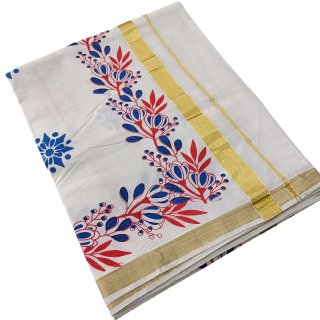 Womens Kerala Traditional Kuthampully Saree