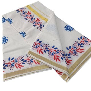 Womens Kerala Traditional Kuthampully Saree