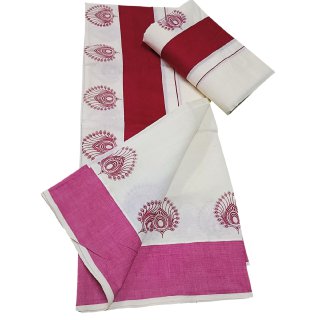 Womens Kerala Traditional Kuthampully Set mundu