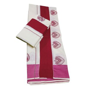 Womens Kerala Traditional Kuthampully Set mundu