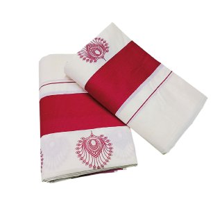 Womens Kerala Traditional Kuthampully Set mundu
