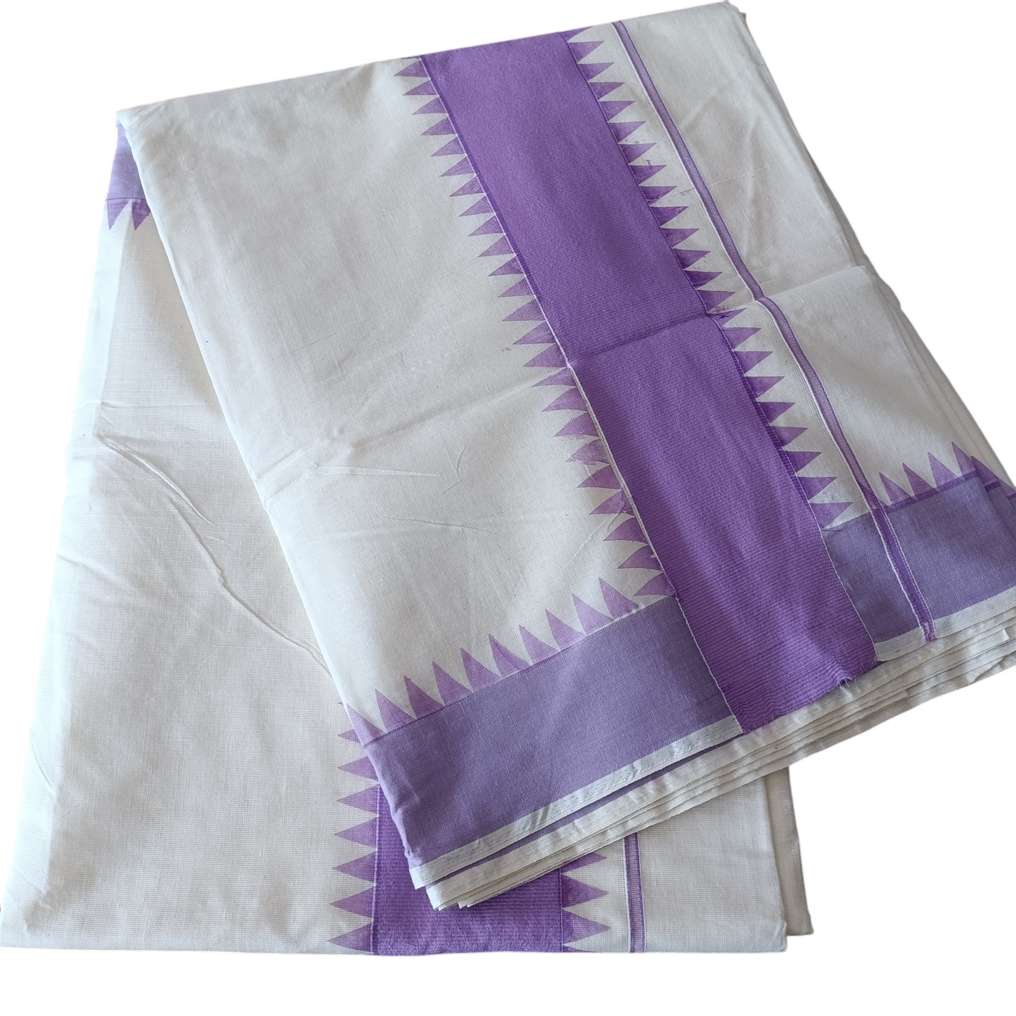 Womens Kerala Traditional Kuthampully Set Saree with Printed Designs