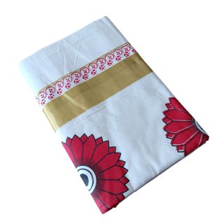 Womens Kerala Traditional Kuthampully Set Saree