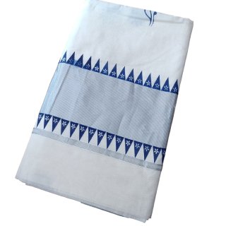 Womens Kerala Traditional Kuthampully Set Saree with Printed Designs