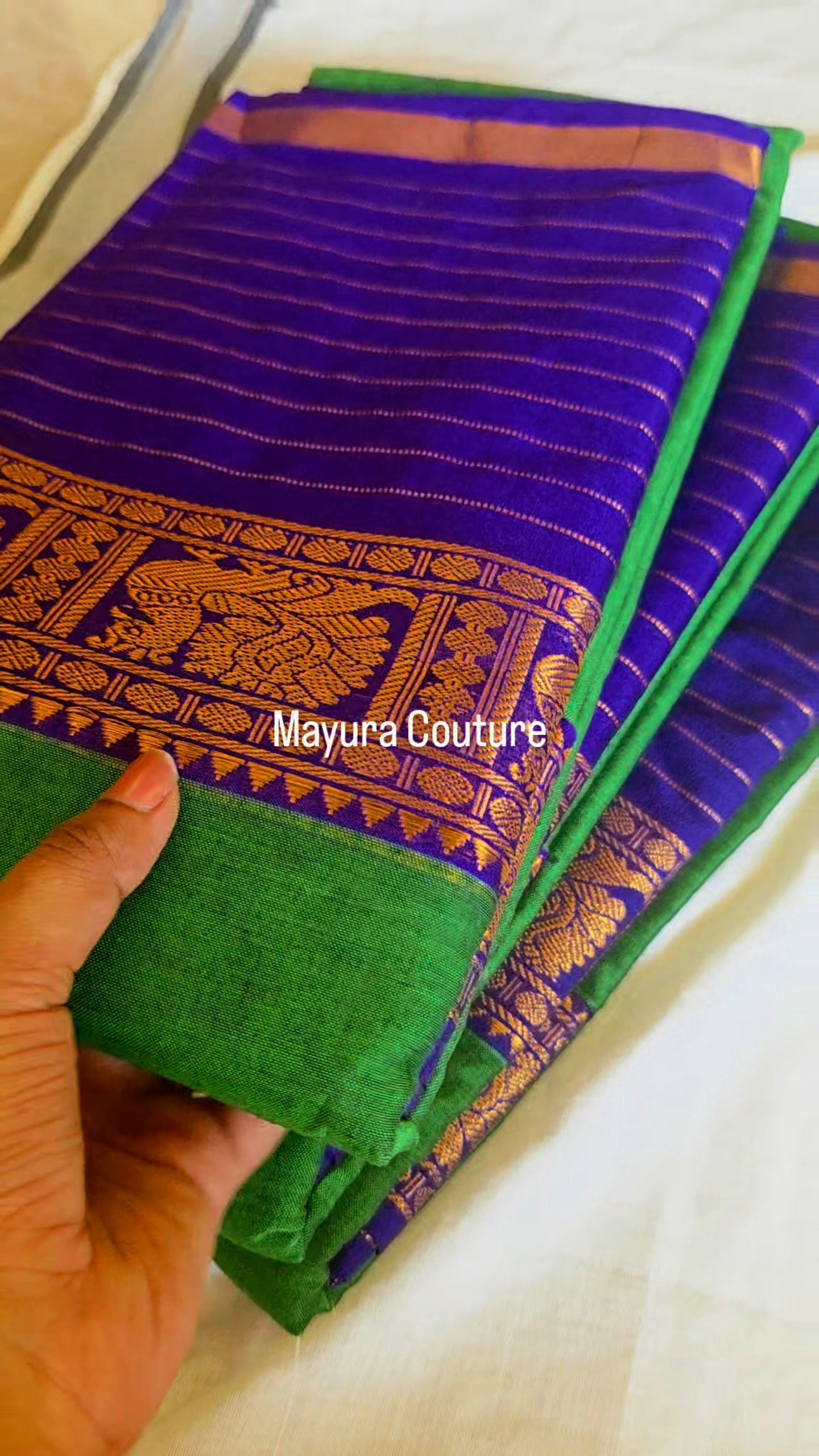Narayanappat green and purple saree[NP01]