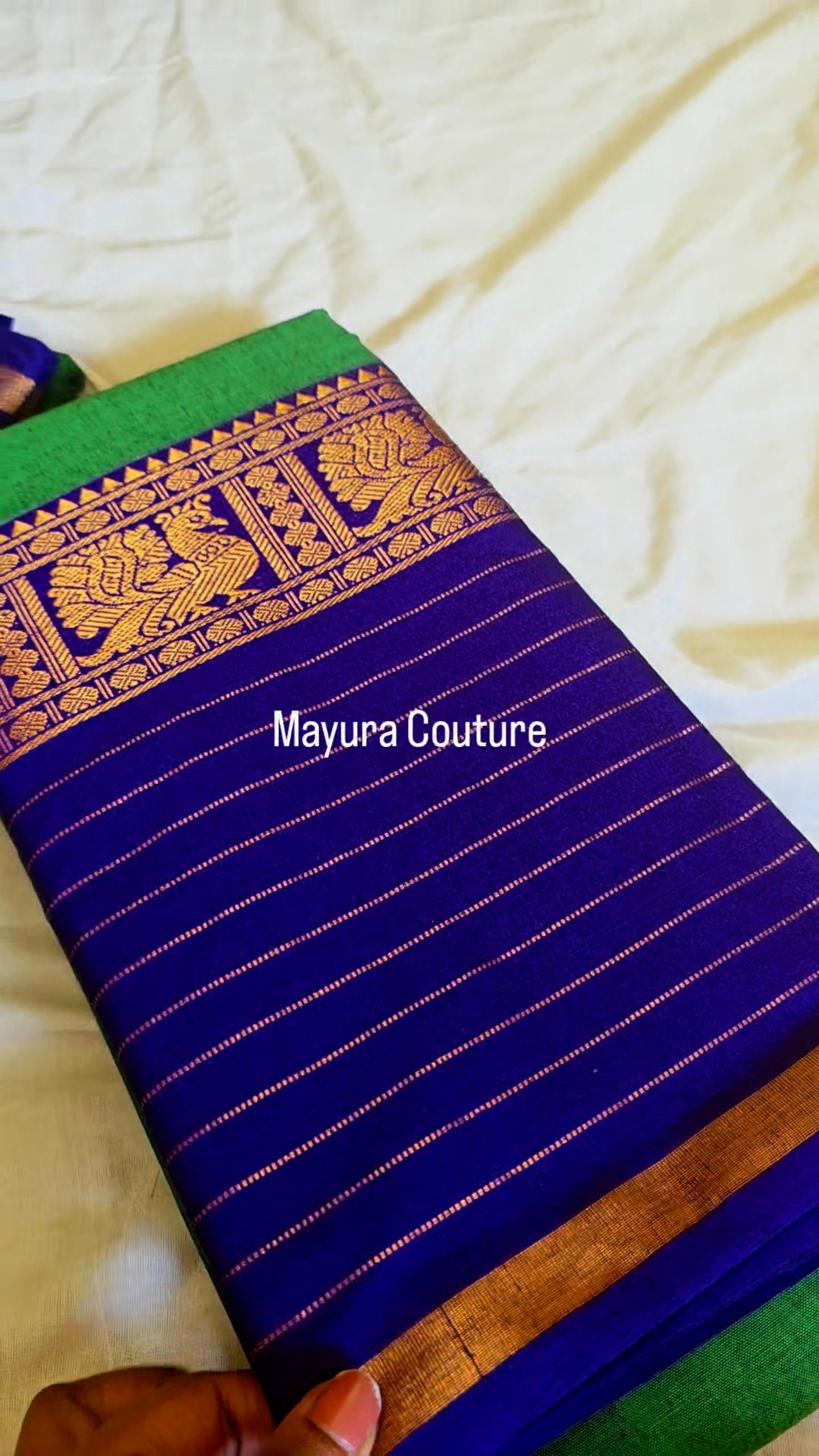 Narayanappat green and purple saree[NP01]