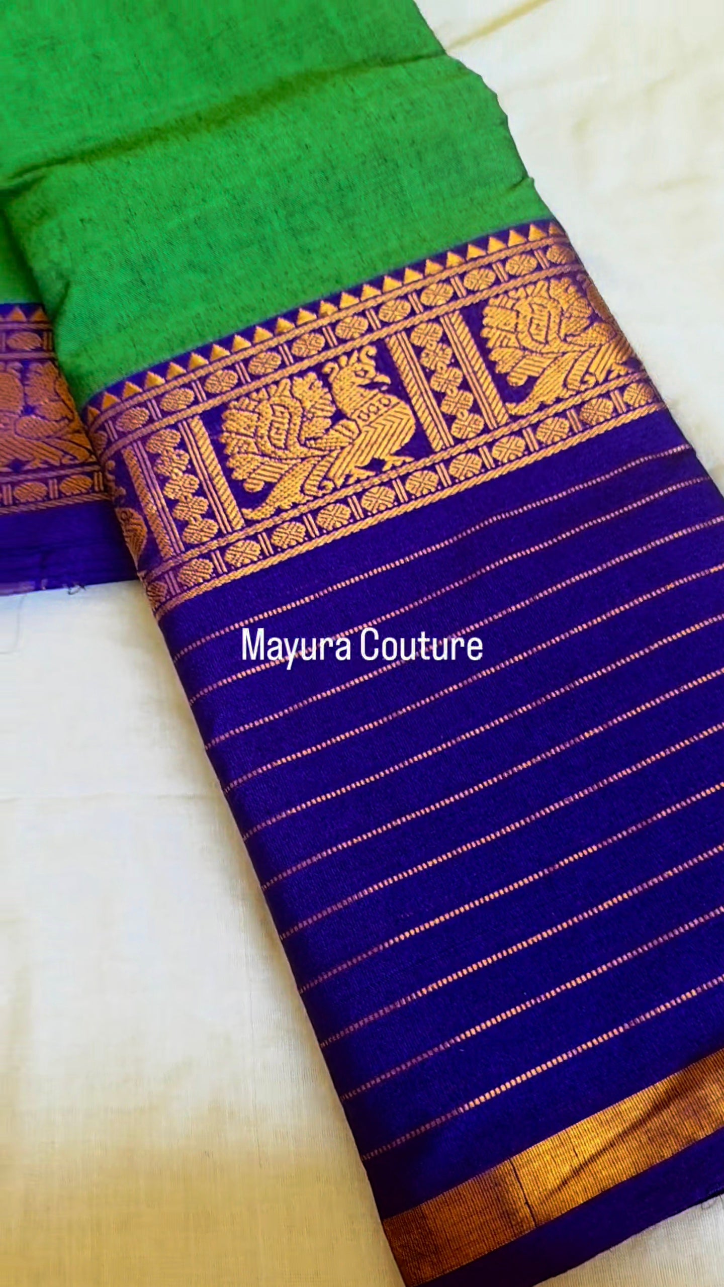 Narayanappat green and purple saree[NP01]