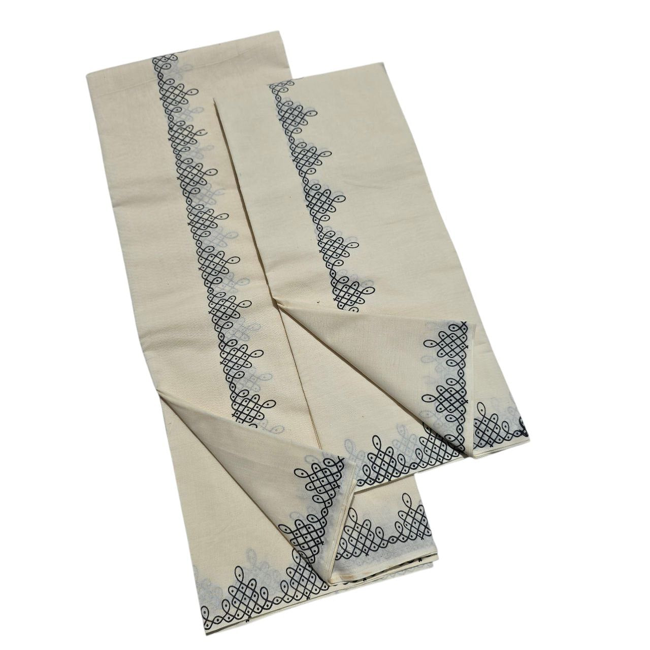 Kerala traditional Kuthampully cotton Set Mundu