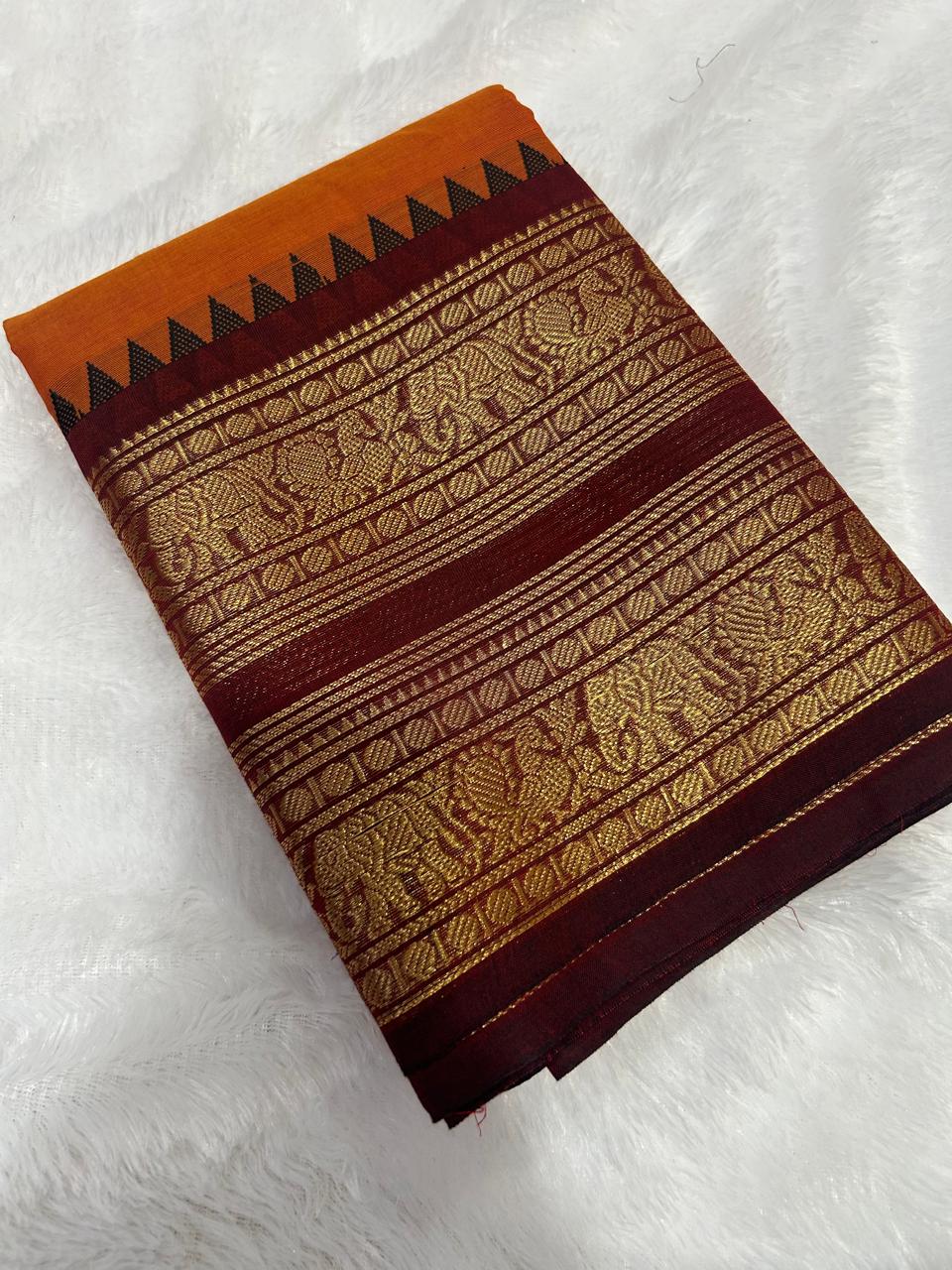 Pure Kanchi Cotton Saree [ MCSAR02 ]