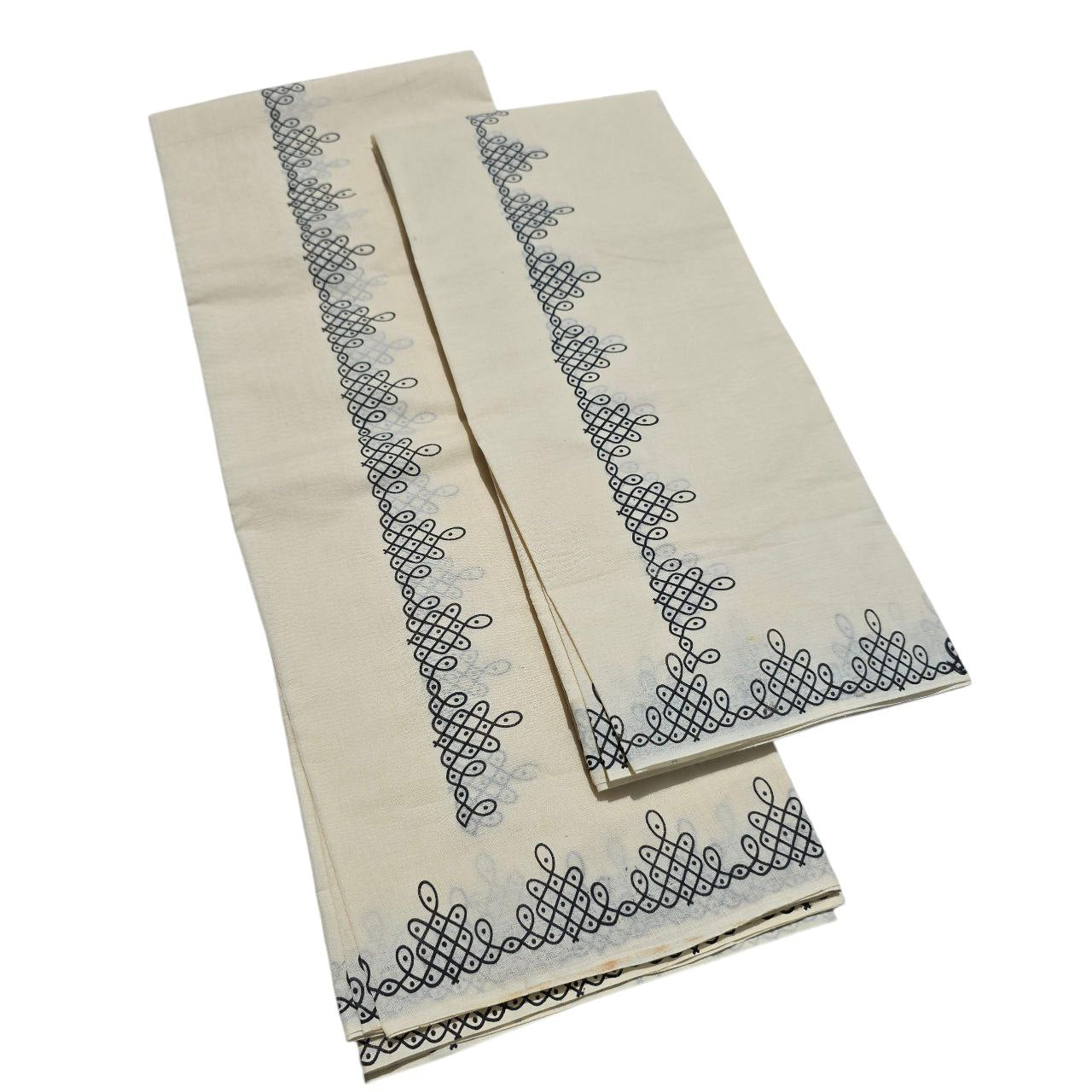 Kerala traditional Kuthampully cotton Set Mundu