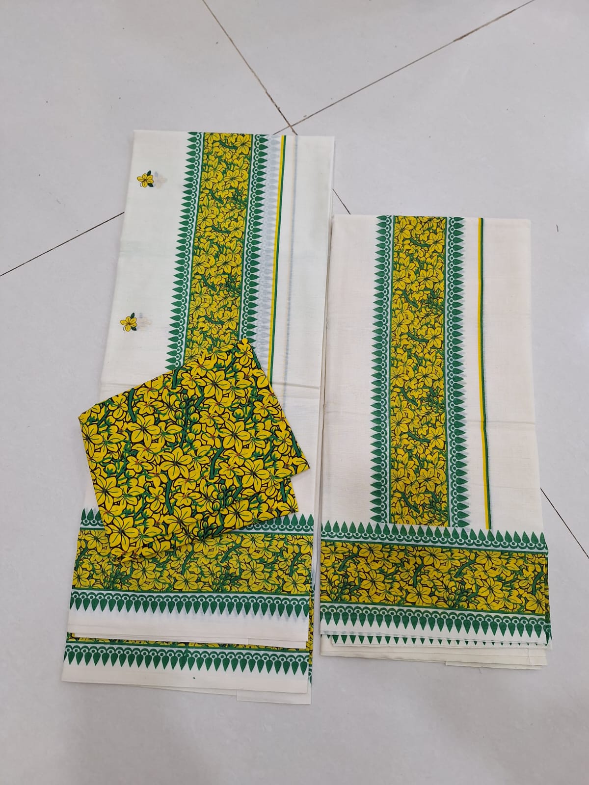 Vishu special kanikkonna cotton setmund for women with blouse piece | kerala saree | set setmundu | vishu special set mundu ( VISHU2026 )