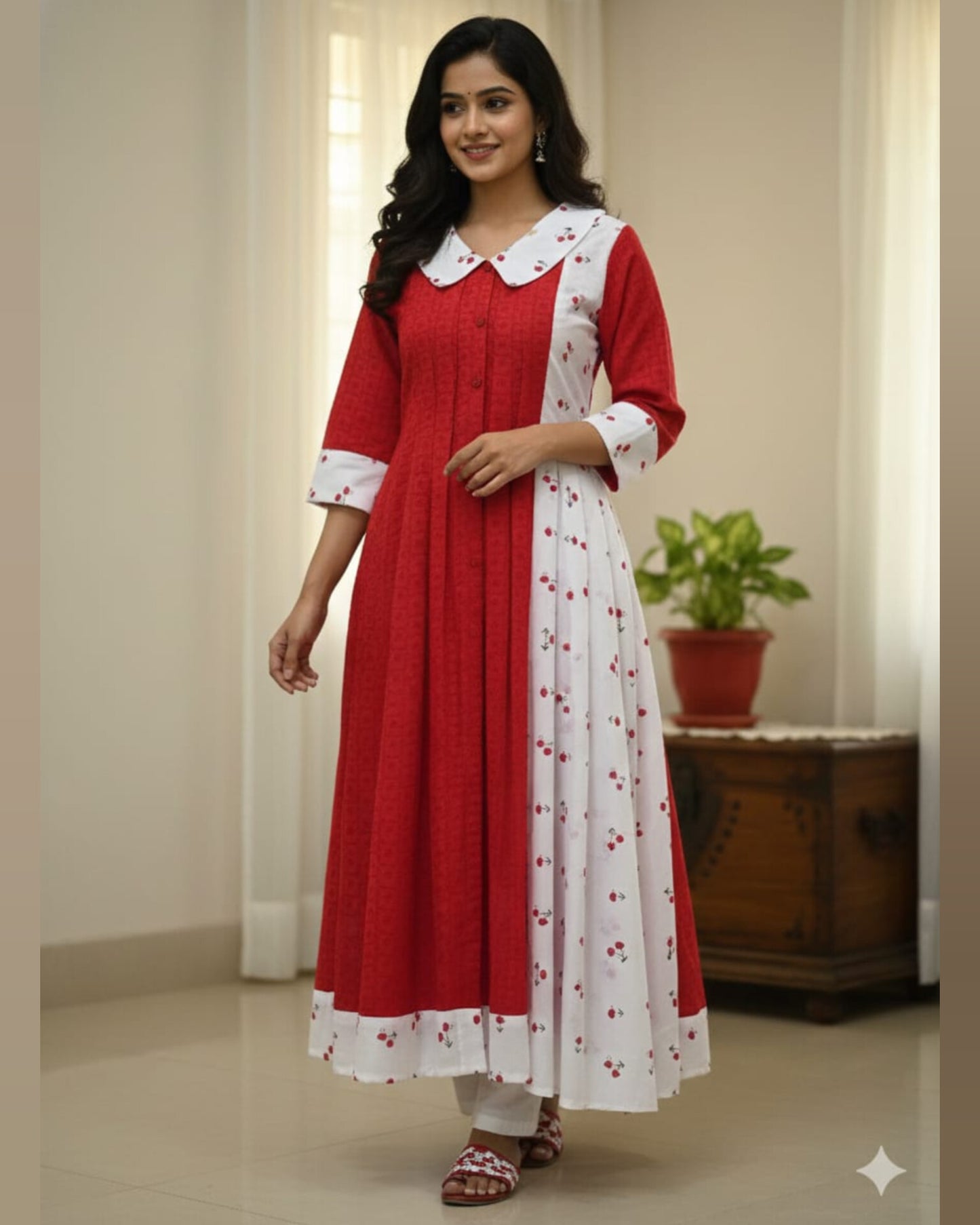 Hakoba Embroidered Cotton Kurti
