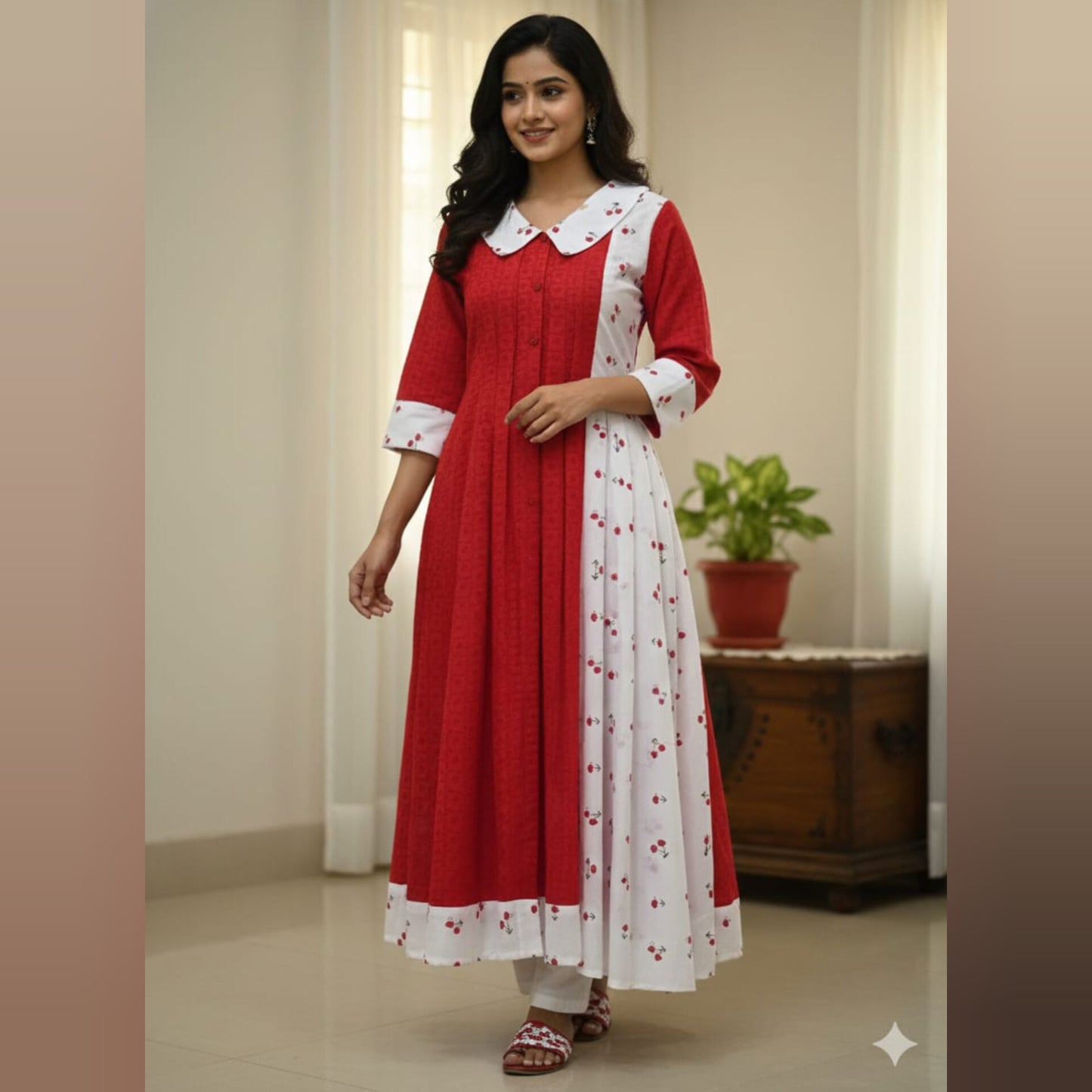 Hakoba Embroidered Cotton Kurti